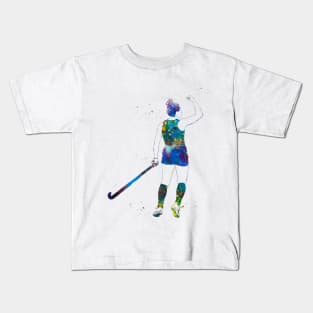 Field Hockey Player Girl Kids T-Shirt